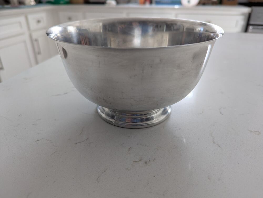 Silver Plated Compote Bowl 7"×4" Minimalist Unbranded Old Money Traditional